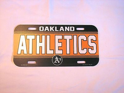 Oakland Athletics Plastic License Plate