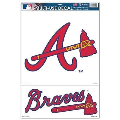 Atlanta Braves 2 Piece 11"x17" Ultra Decal Sheet