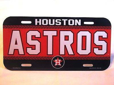 Houston Astros Plastic License Plate