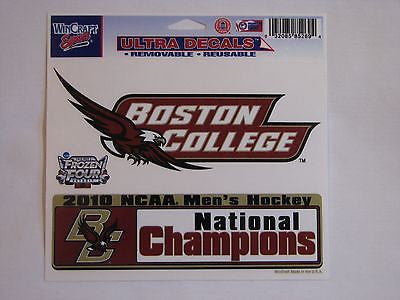 Boston College Eagles 2010 Hockey National Champions 5"x6" Decal