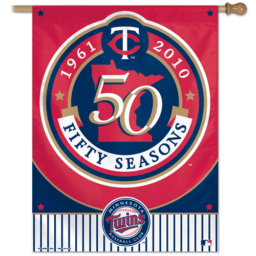 Minnesota Twins 50th Anniversary 27"x37" Banner
