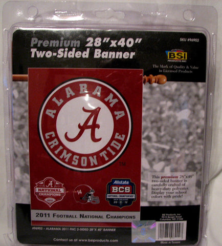 Alabama Crimson Tide 2011 National Championship 28"x40" Two-Sided Banner