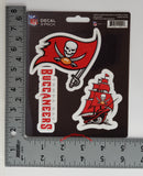 Tampa Bay Buccaneers Cut Decal Sheet - 3 Decals