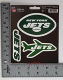 New York Jets Die Cut Decal Sheet - 3 Decals