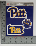 Pitt Panthers Die Cut Decal Sheet - 3 Decals