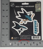 San Jose Sharks Die Cut Decal Sheet - 3 Decals (Style 2)