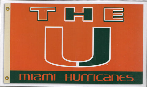 Miami Hurricanes 3'x5' Flag - The U
