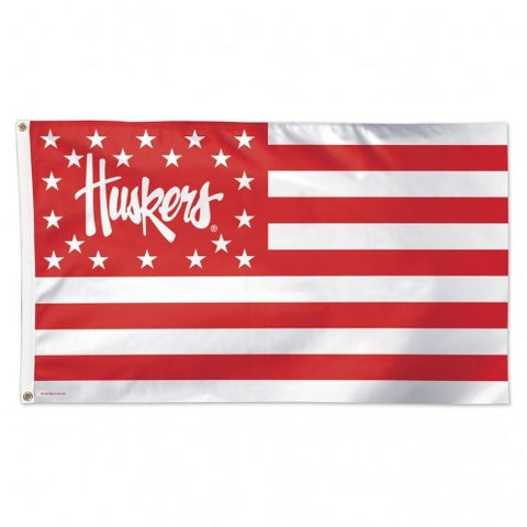 Nebraska Cornhuskers Stars & Stripes Deluxe 3'x5' Flag
