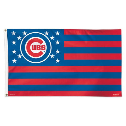 Chicago Cubs Stars & Stripes Deluxe 3'x5' Flag