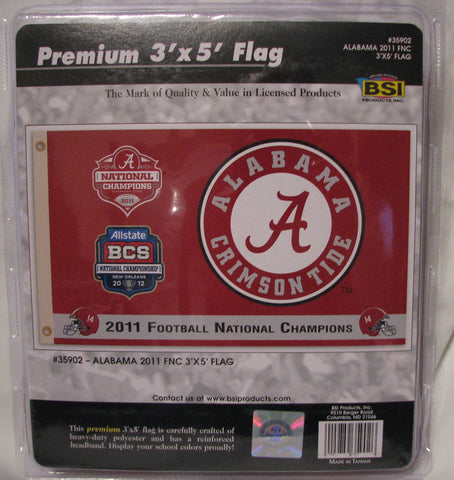 Alabama Crimson Tide 2011 National Champions 3'x5' Flag