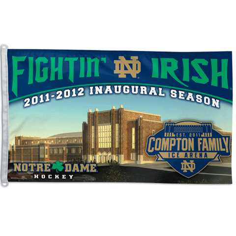Notre Dame Fighting Irish Compton Family Ice Arena 3'x5' Flag