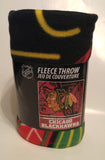 Chicago Blackhawks 50"x60" Rolled Fleece Throw Blanket - Fade Away Design