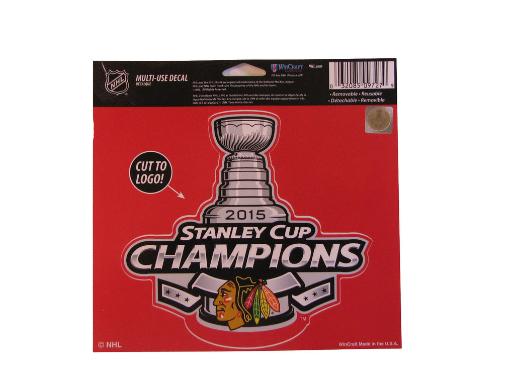Chicago Blackhawks 2015 Stanley Cup Champions 5x6 Decal