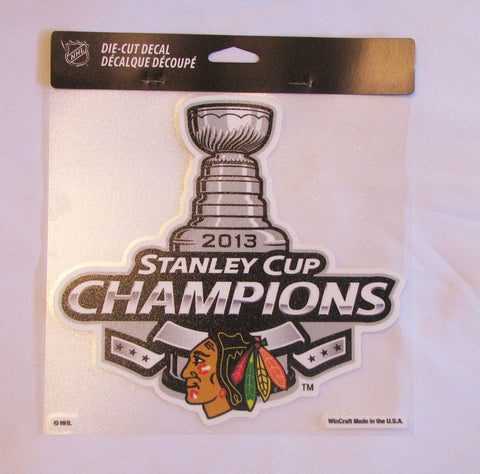 Chicago Blackhawks 2013 Stanley Cup Champions 8"x8" Color Decal