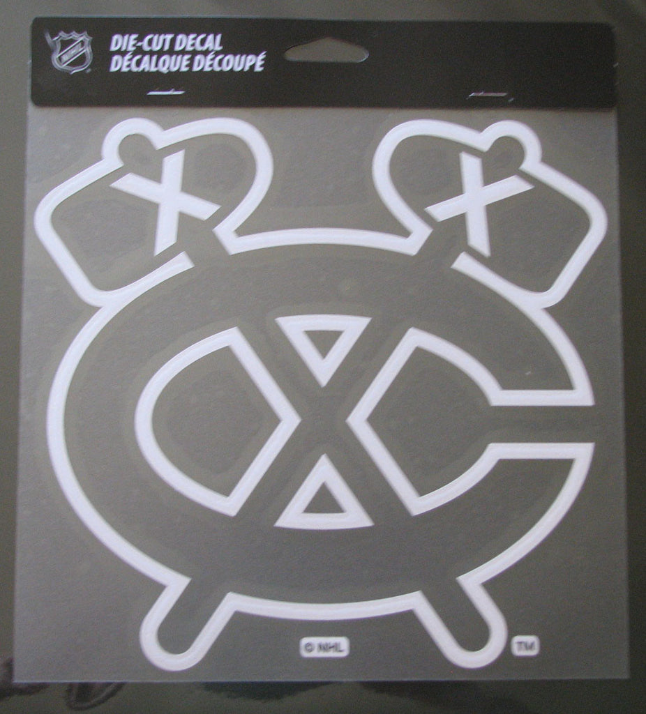 Chicago Blackhawks Alternate Logo 8"x8" White Decal