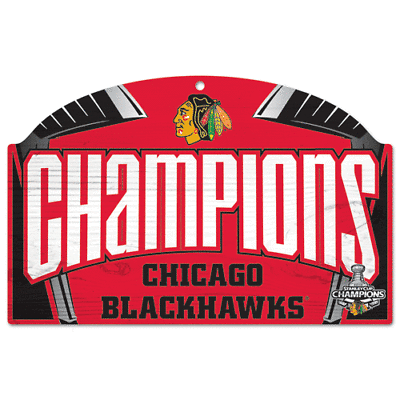 Chicago Blackhawks 2010 Stanley Cup Champions 11"x17" Wood Sign