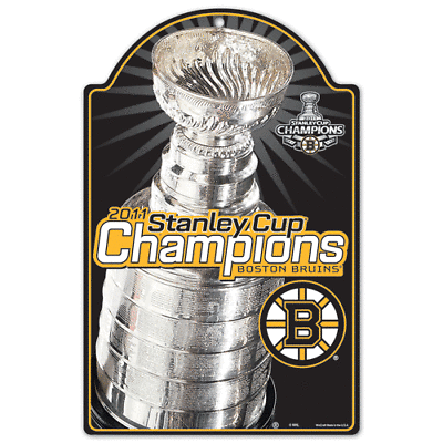Boston Bruins Stanley Cup Champions 11"x17" Wood Sign