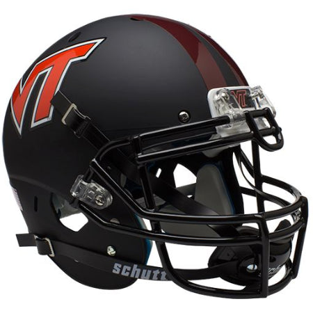 Virginia Tech Hokies Matte Black Schutt XP Authentic Helmet - Alternate 1