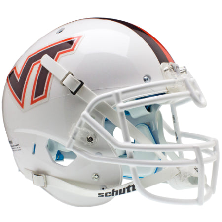 Virginia Tech Hokies White with Stripe Schutt XP Authentic Helmet - Alternate 3
