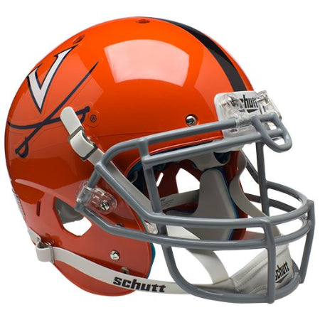 Virginia Cavaliers Orange with Stripe Schutt XP Authentic Helmet - Alternate 2