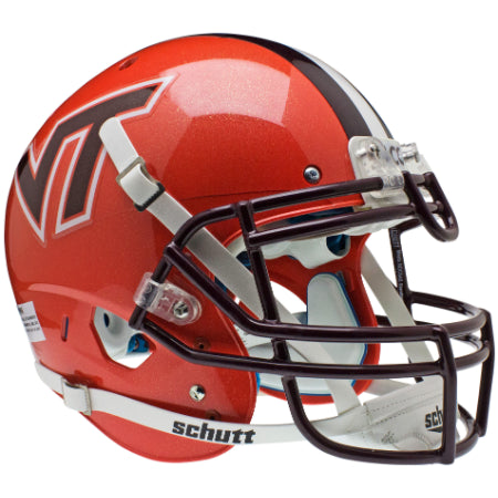Virginia Tech Hokies Orange Schutt XP Authentic Helmet - Alternate 4