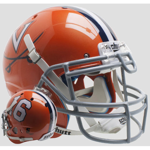 Virginia Cavaliers Orange 16 Schutt XP Authentic Helmet - Alternate 5