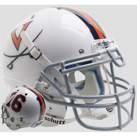 Virginia Cavaliers White 16 Schutt XP Authentic Helmet - Alternate 6