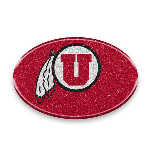 Utah Utes Bling Oval Auto Emblem