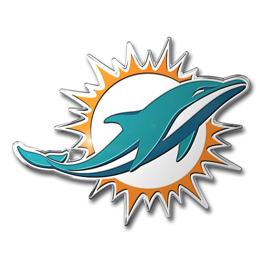 Miami Dolphins Die Cut Color Auto Emblem