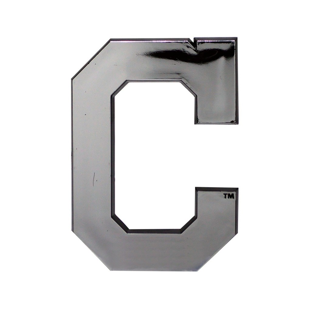Cleveland Indians C Logo Die Cut Silver Auto Emblem