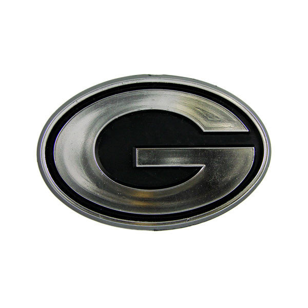 Green Bay Packers Die Cut Silver Auto Emblem