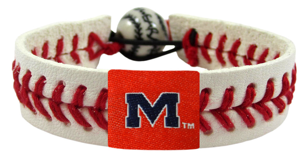 Mississippi Rebels Baseball Bracelet