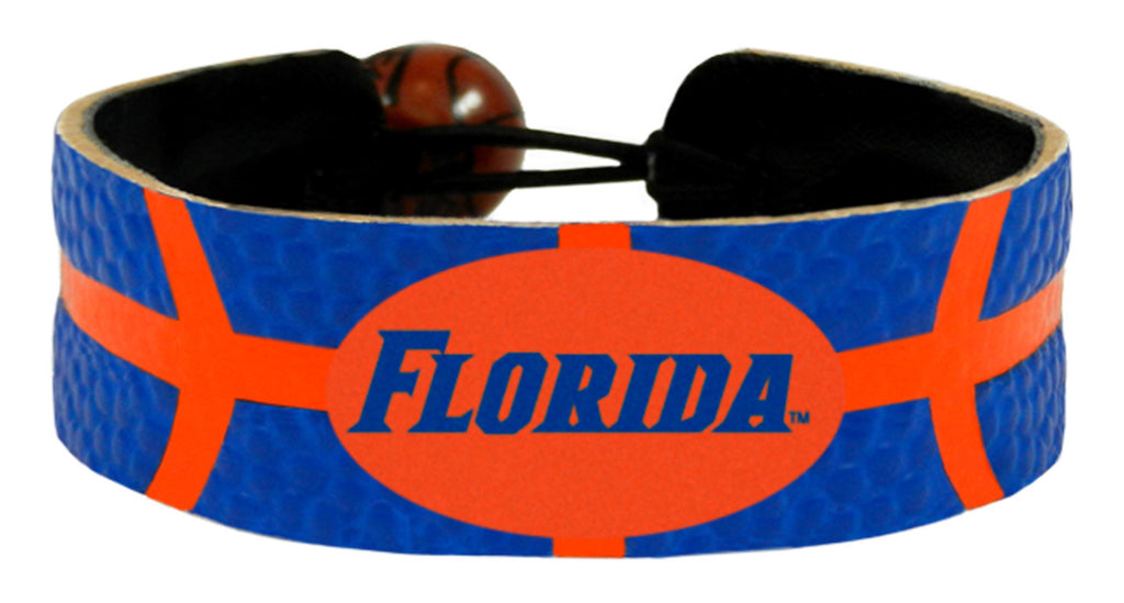 Florida Gators Wordmark Logo Team Color Basketball Bracelet