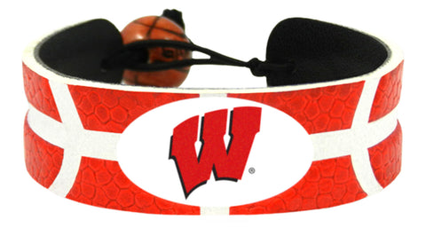Wisconsin Badgers Team Color Basketball Bracelet