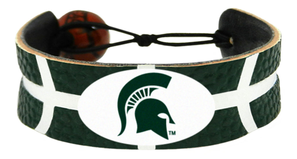 Michigan State Spartans Team Color Basketball Bracelet