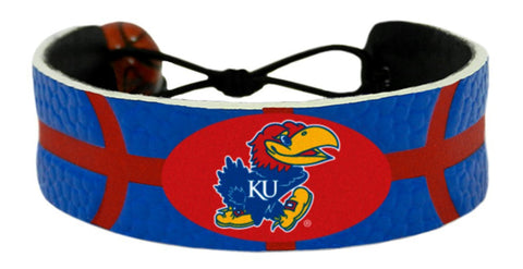 Kansas Jayhawks Team Color Basketball Bracelet