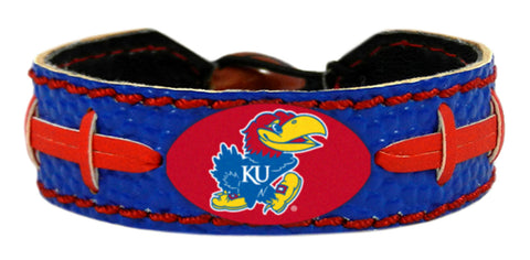 Kansas Jayhawks Team Color Football Bracelet