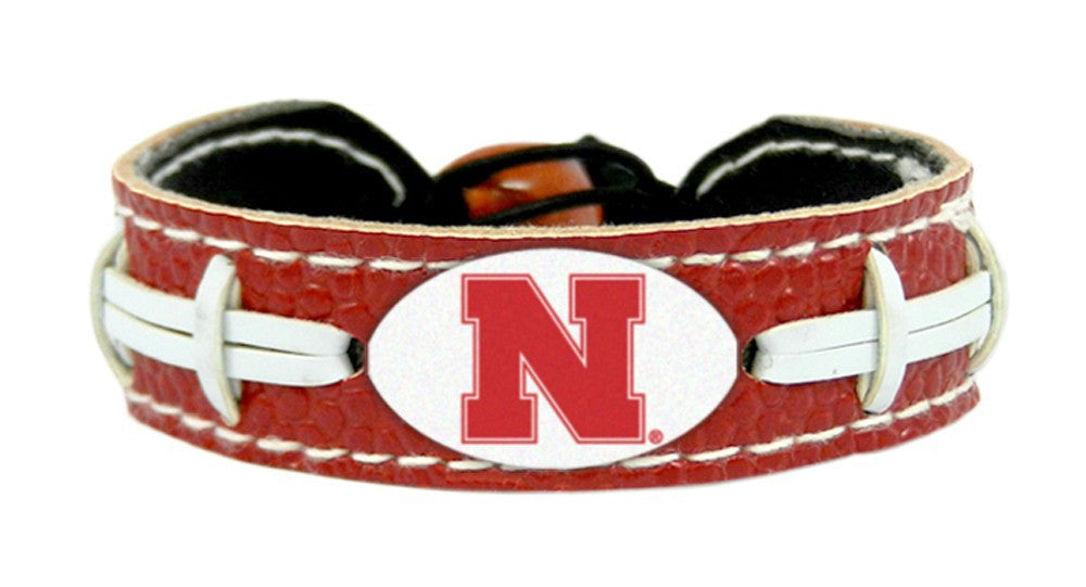 Nebraska Cornhuskers Team Color Football Bracelet