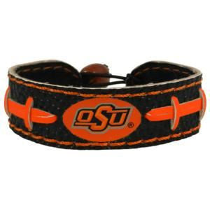 Oklahoma State Cowboys Team Color Football Bracelet