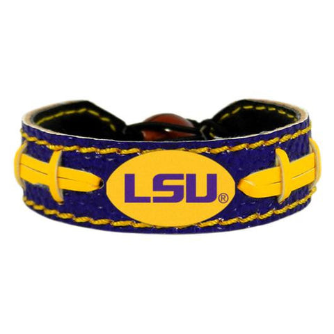 LSU Tigers Team Color Football Bracelet