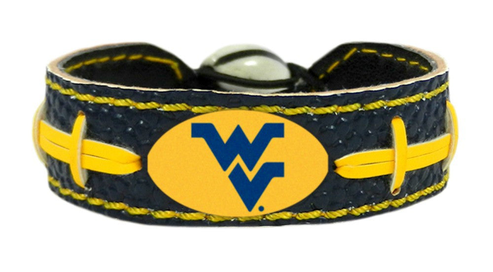 West Virginia Mountaineers Team Color Football Bracelet