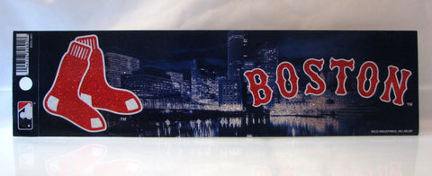 Boston Red Sox Bumper Sticker - Glitter