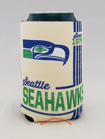Seattle Seahawks Vintage Style 2 Sided Can Holder