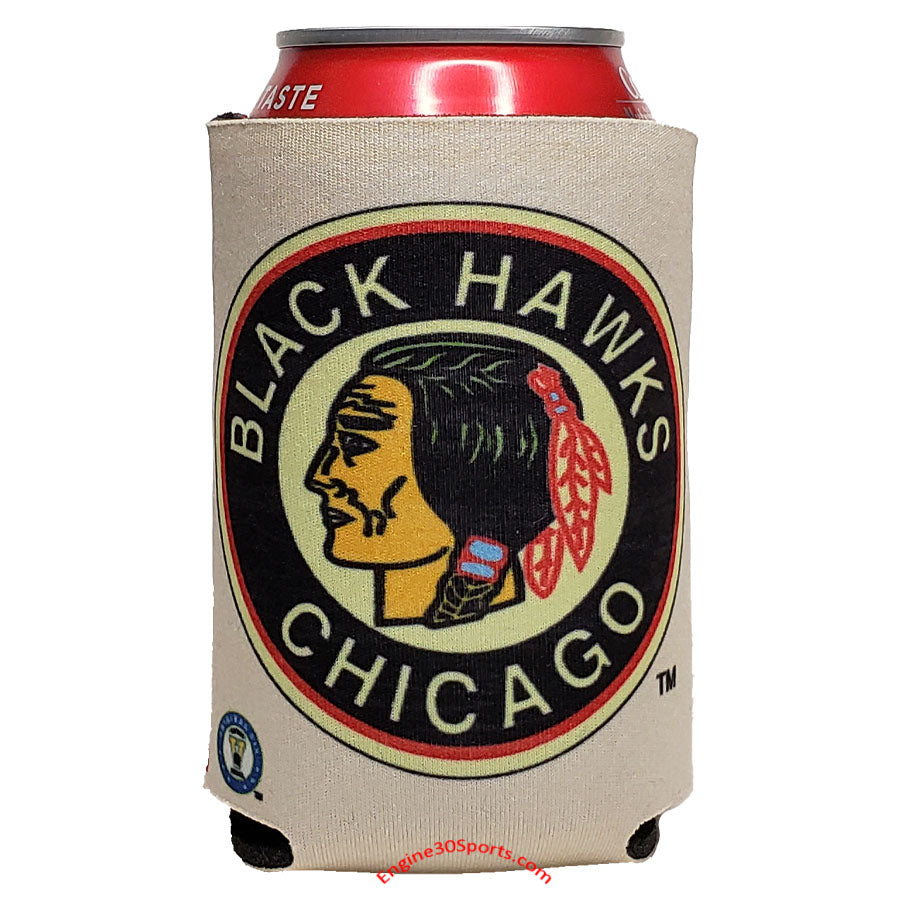 Chicago Blackhawks Vintage Style 2 Sided Can Holder
