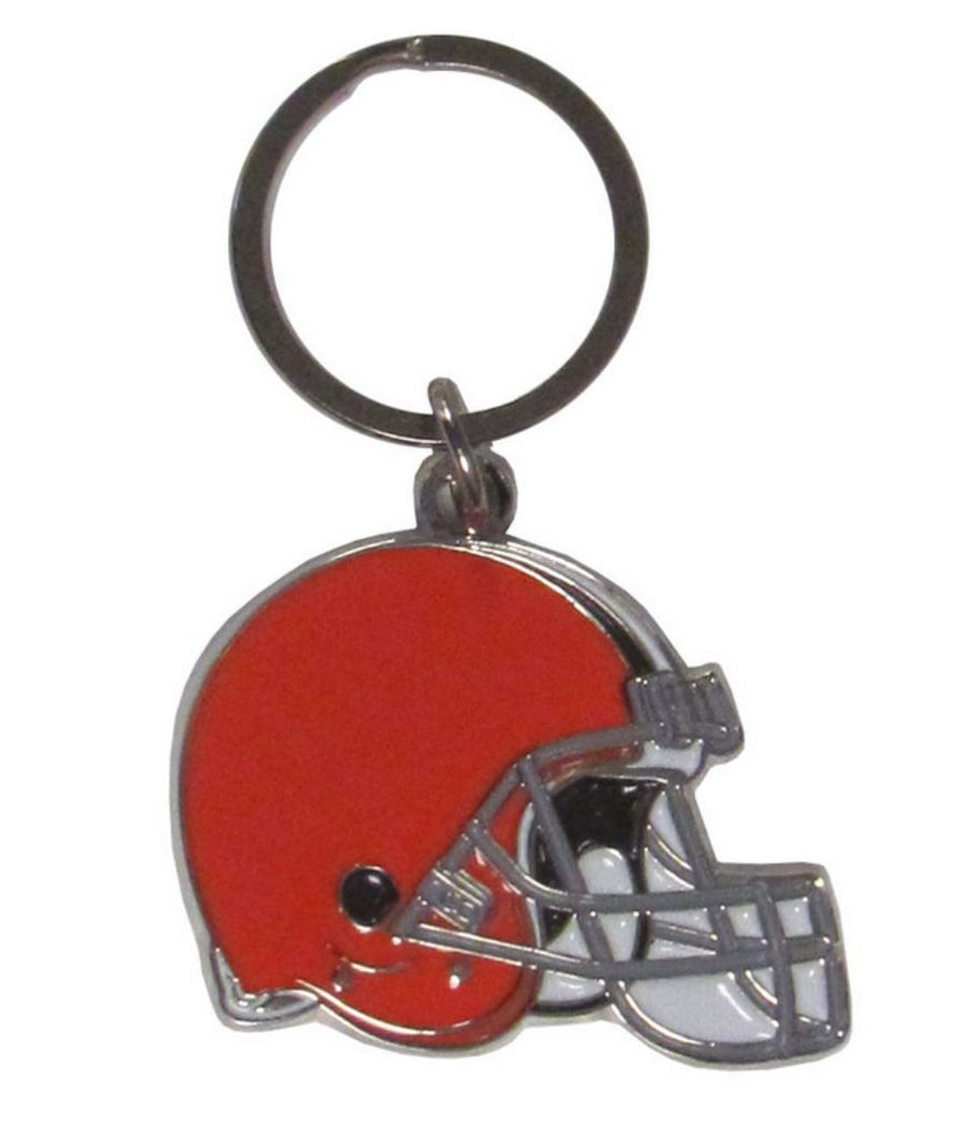 Cleveland Browns Chrome Logo Cut Keychain