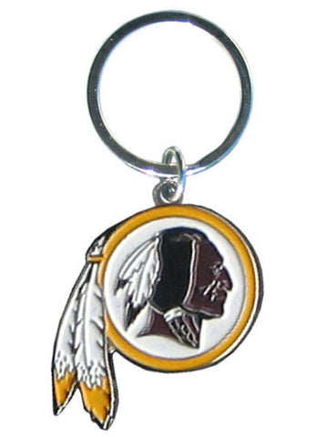 Washington Redskins Chrome Logo Cut Keychain
