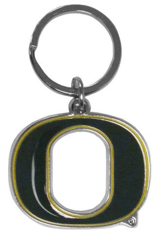 Oregon Ducks Chrome Logo Cut Keychain