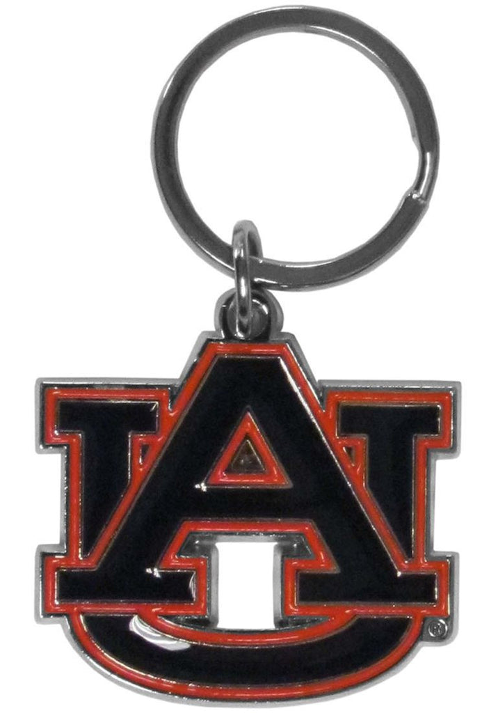 Auburn Tigers Chrome Logo Cut Keychain