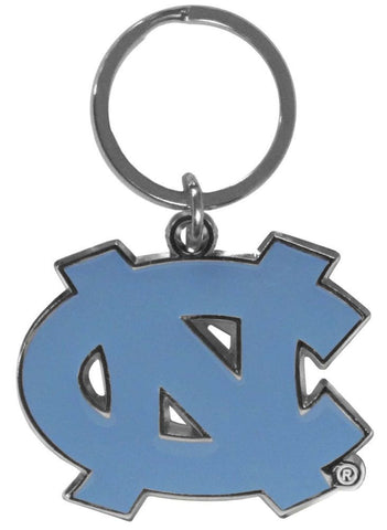 North Carolina Tar Heels Chrome Logo Cut Keychain