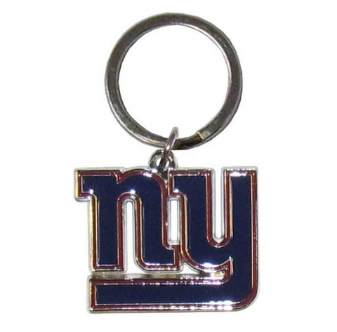 New York Giants Chrome Logo Cut Keychain